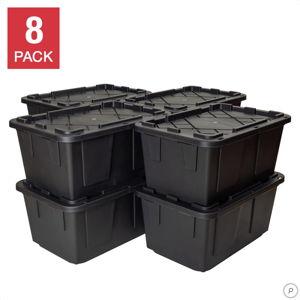 BLACK - Greenmade 27 Gallon Storage Bin, 8-pack, Black