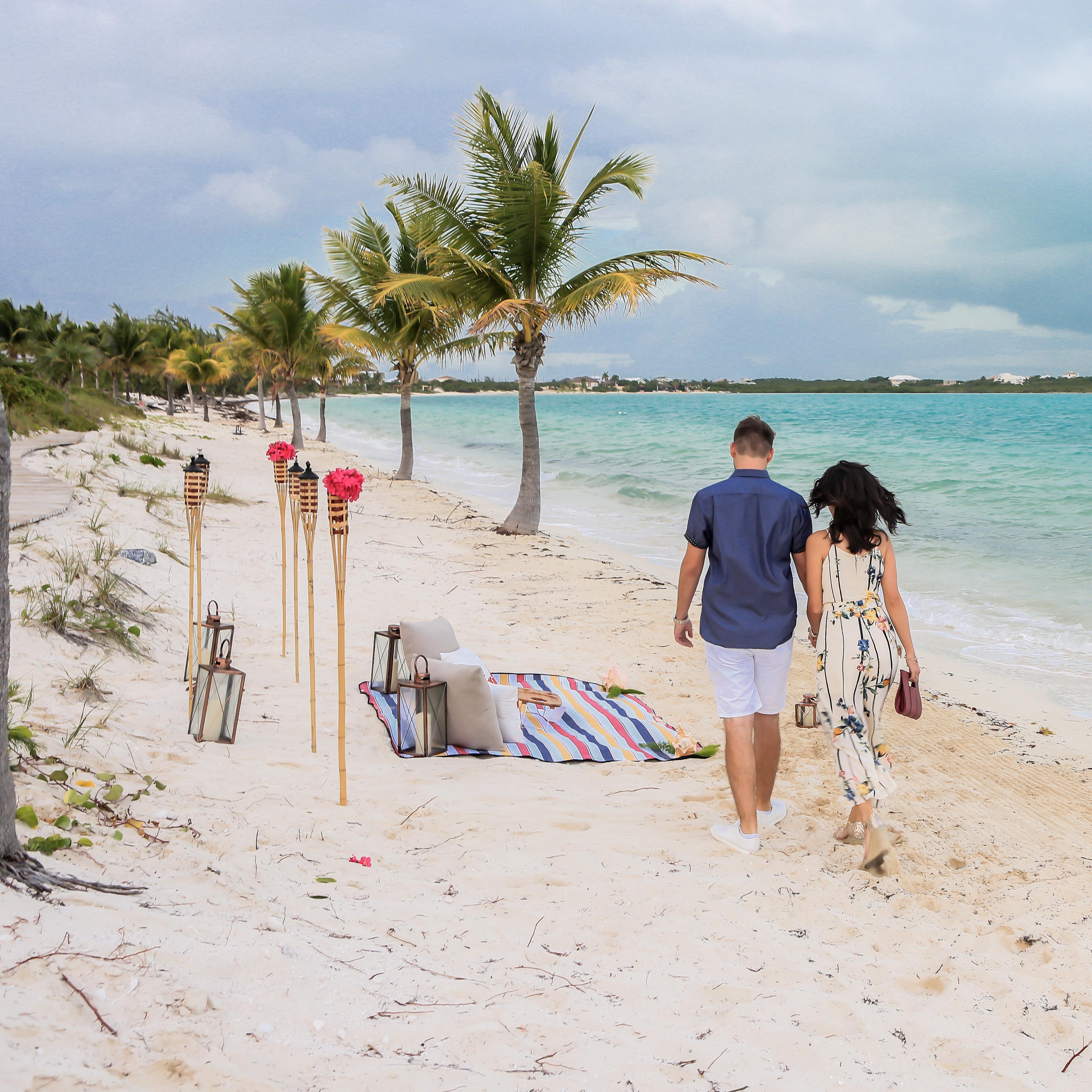 Walking to the proposal scene