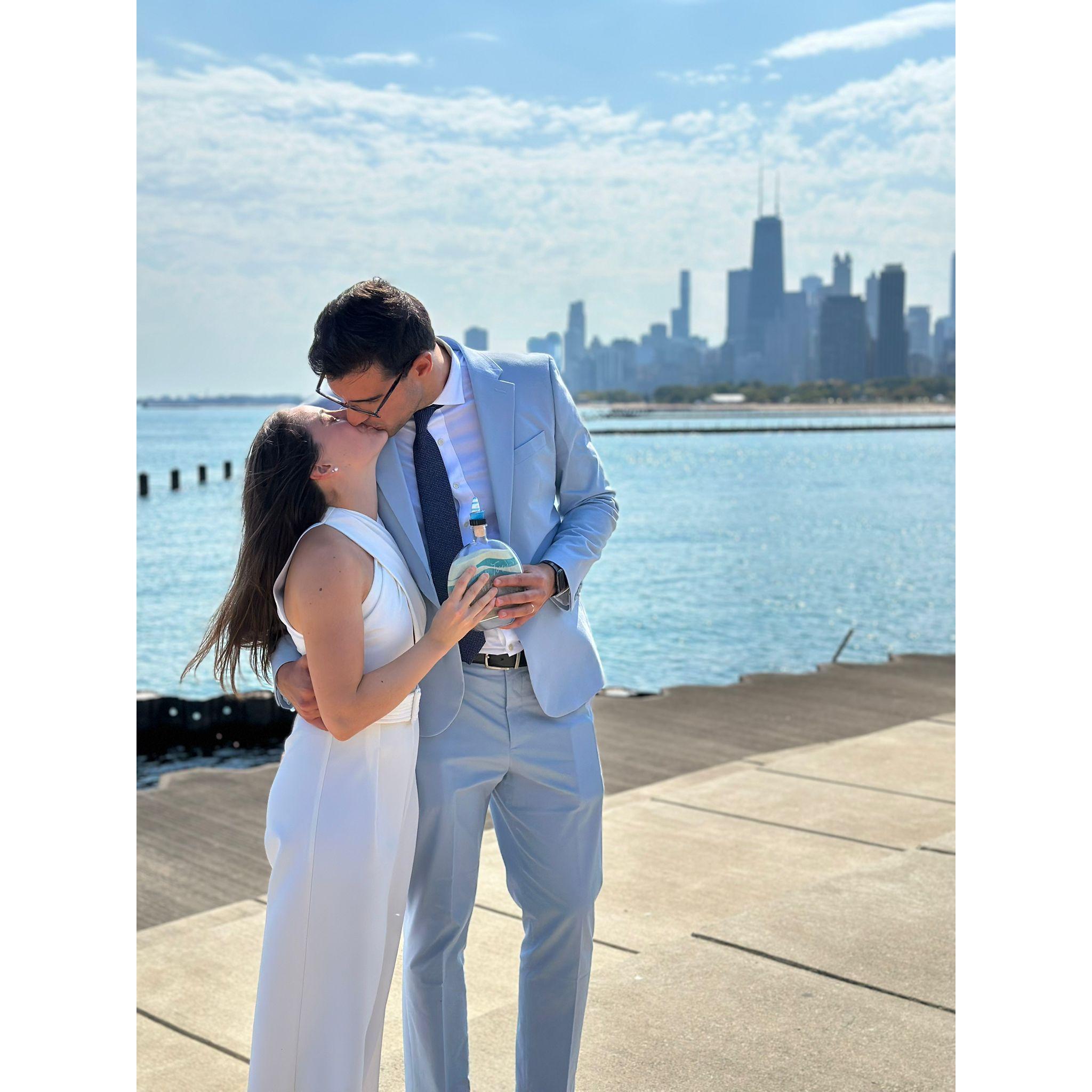 Matrimonio parte I: bacio con vista!