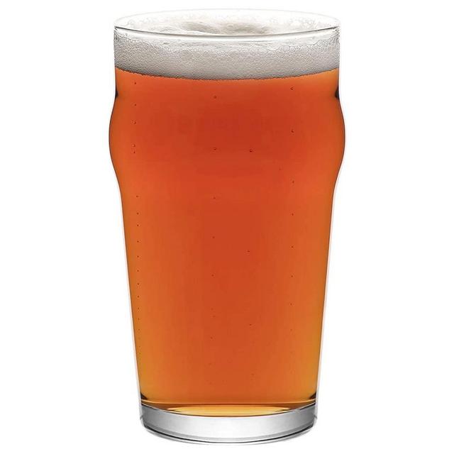 LAV Pint Glasses 6-Piece, 19 Oz Beer Glass Set with Traditional British Pub Design, Durable Craft Beer Ale Drinking Glasses Set of 6, Lead-Free & Easy Stacking