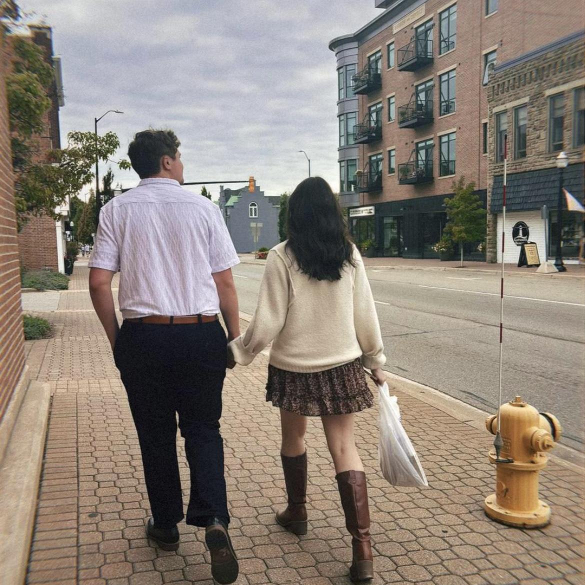 Shopping with friends after the proposal!