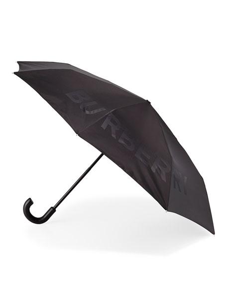 Burberry Trafalgar Logo Jacquard Folding Umbrella
