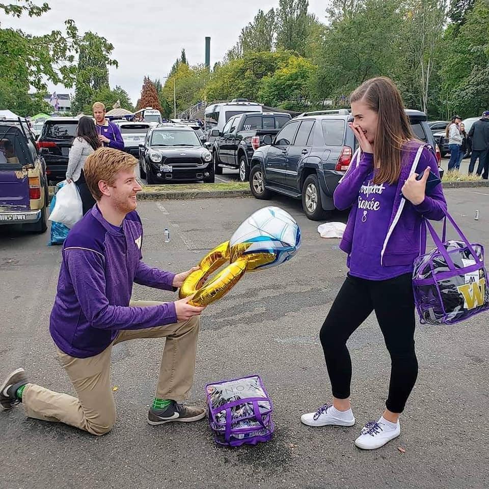 Engagement tailgate party- September, 2019