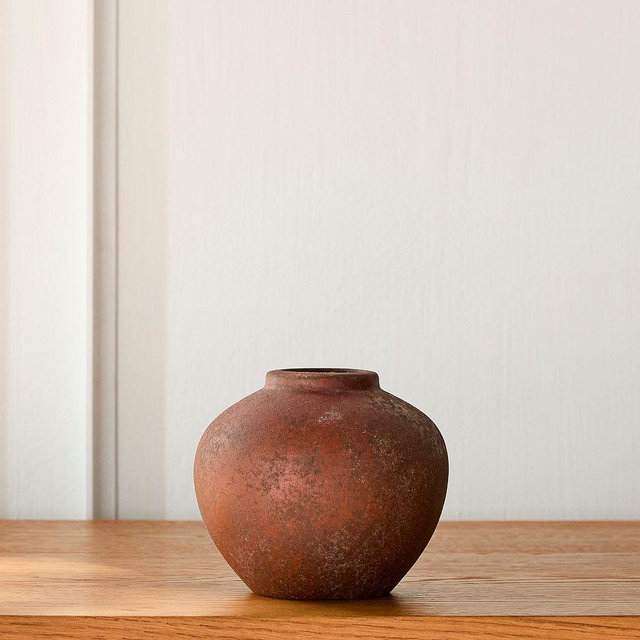Pierce & Ward Ceramic Vase, Oxblood, 4.5 Inches