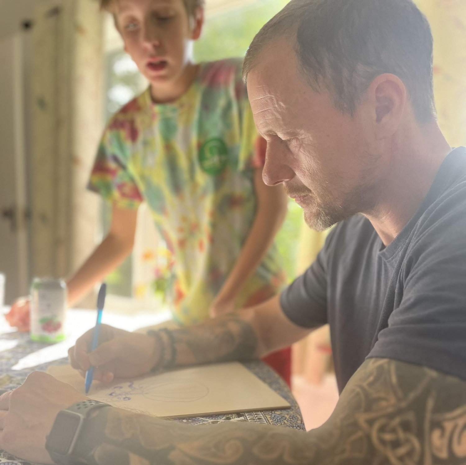 Drawing session with Jaden