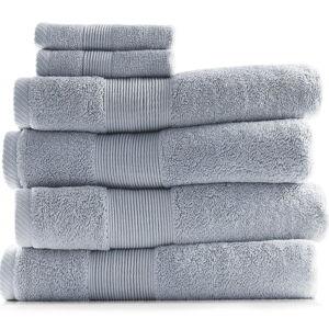 ICE BLUE: Luxury Combed Cotton Bath Towel Set, 6-Piece