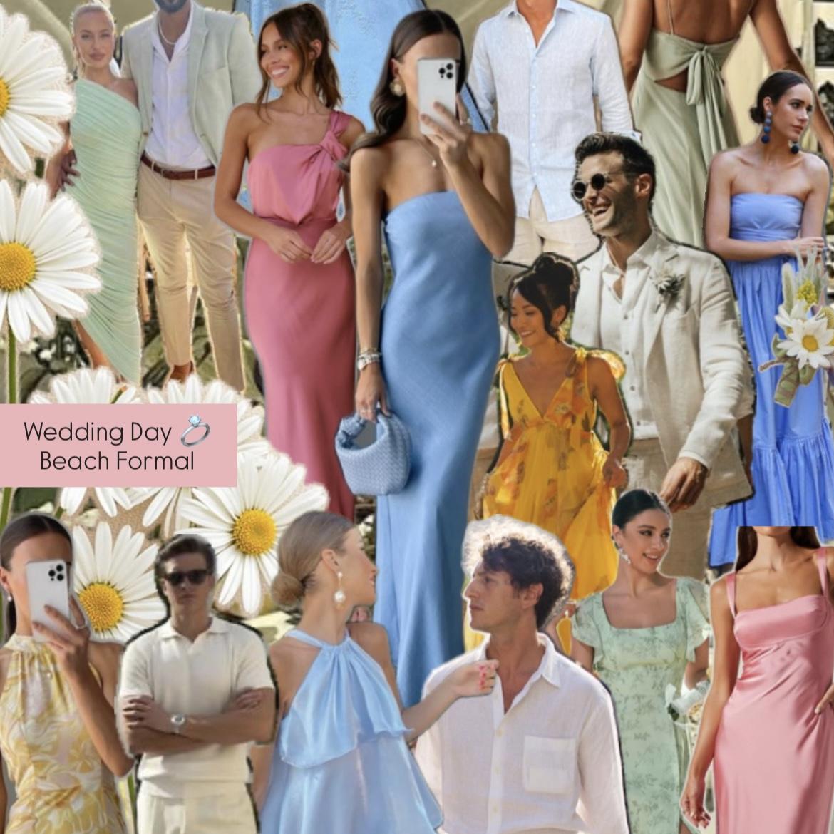 Attire: Beach Formal. Think maxi dresses, dressy sundresses, or jumpsuits (flowy fabrics encouraged!) Dress/collared shirts, or linen suits for men. No shorts.

Avoid white, ivory, or sage green.