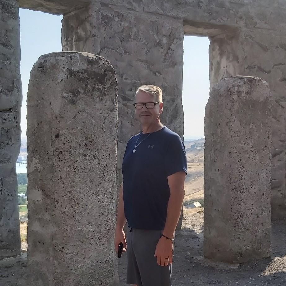 At the Stonehenge memorial in the Gorge