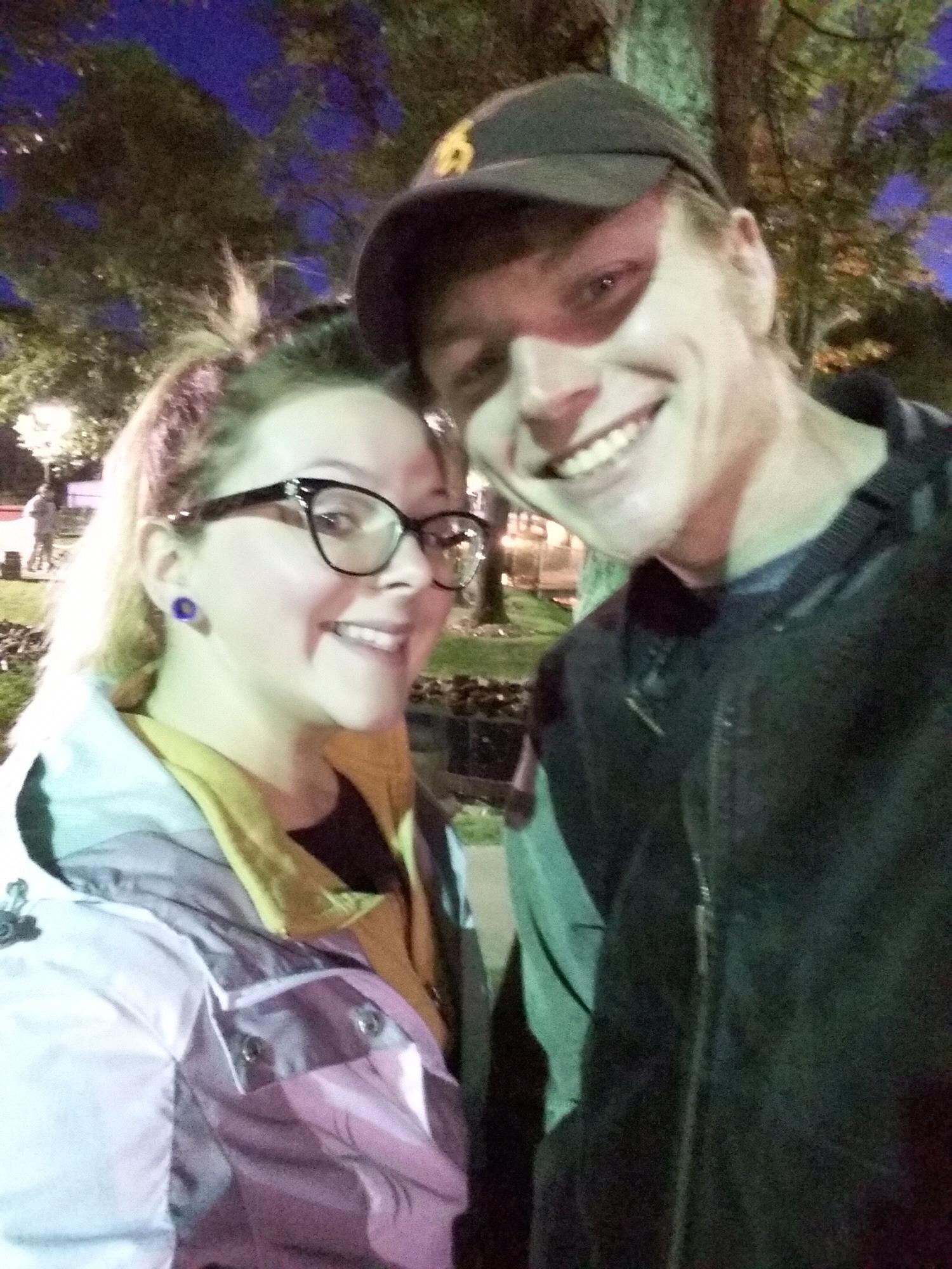 We stayed at his family’s cabin and we all went mini golfing one night.