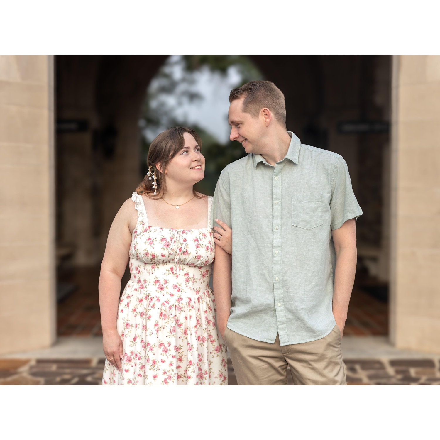 Engagement session at the Ford Complex, Berry College, Rome, GA.