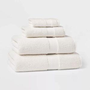 Performance Plus Oversized Bath Towel Cream - Threshold™: 100% Cotton, Heavyweight 550-800 GSM, Fade-Resistant