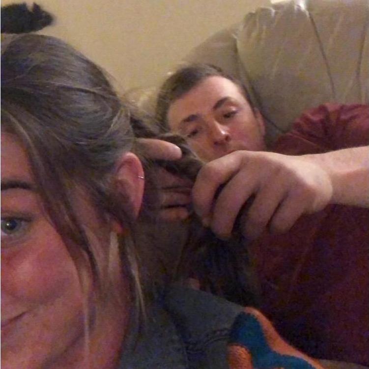 Sometimes Matt will spend a good portion of the night just trying to get the knots out of Annabel's hair, so sweet!