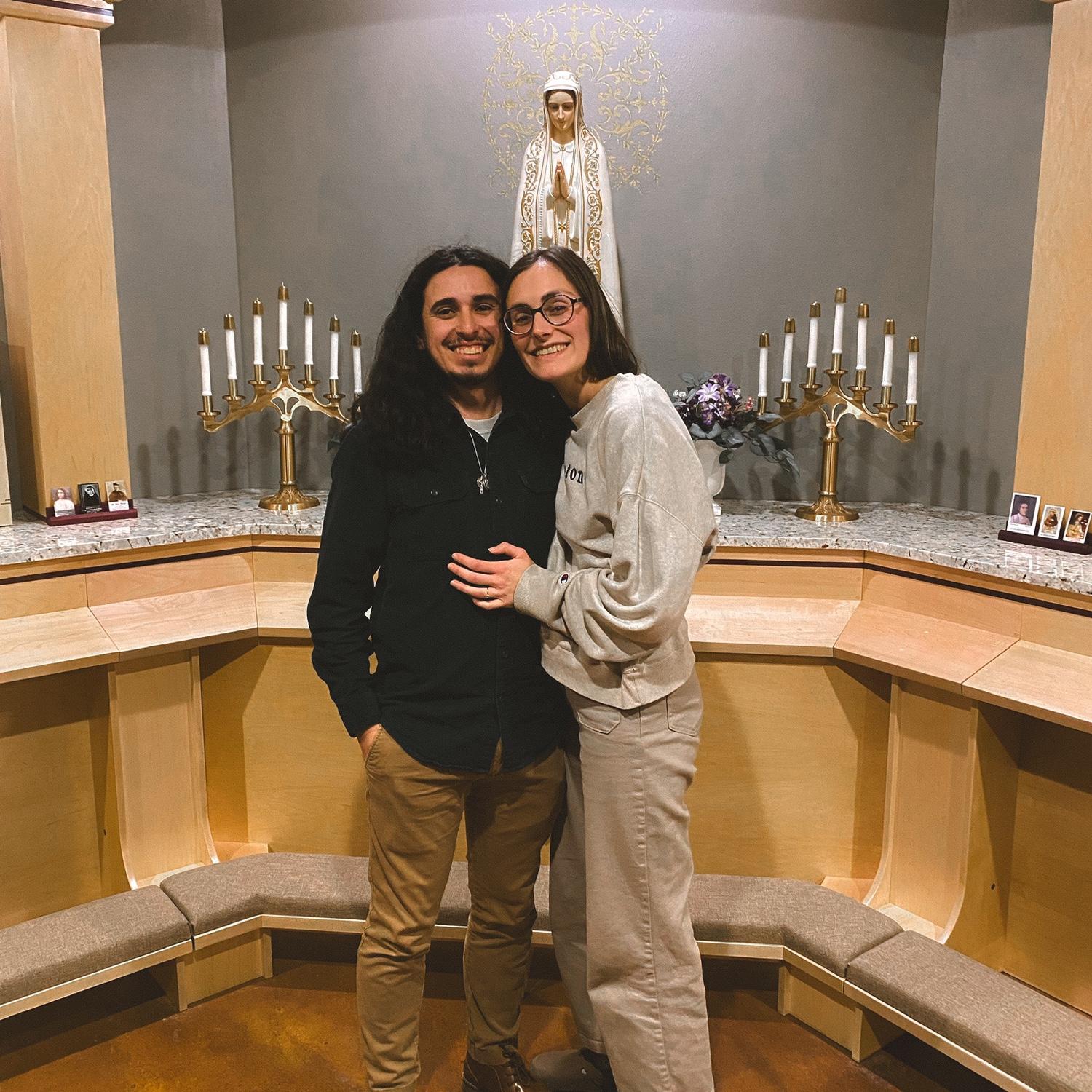 Jeff proposed in the church reliquary where Sophia grew up.