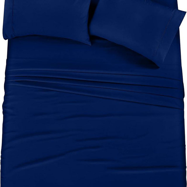 Utopia Bedding Queen Bed Sheets Set - 4 Piece Bedding - Brushed Microfiber - Shrinkage and Fade Resistant - Easy Care (Queen, Royal Blue)