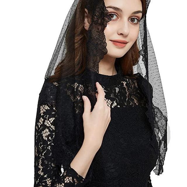 Triangle Mantilla Veil Chapel Veil Lace Latin Mass