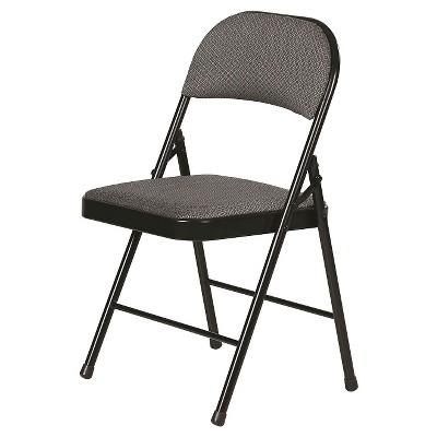 Fabric Padded Folding Chair Gray 4 Pack - Plastic Dev Group®