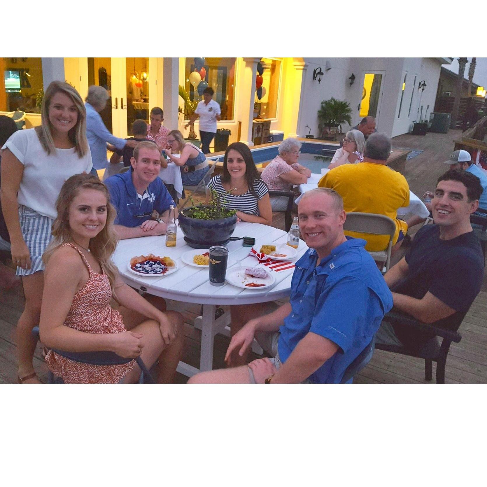Zach's winging party in Corpus Christi, Texas--September 2018