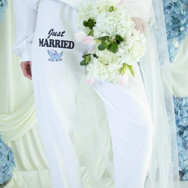 friday + saturday: just married sweatpants