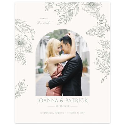Green Wedding Digital Save the Date - Briallen Photo