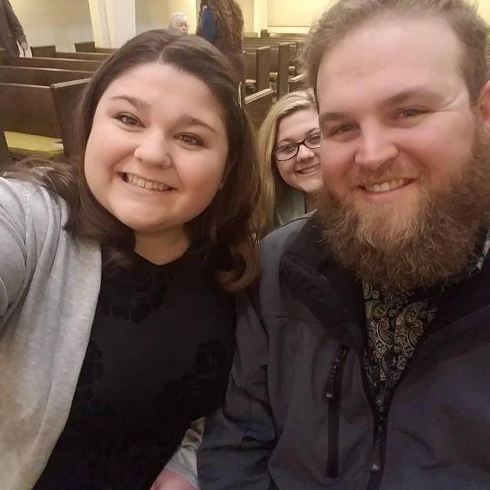 About to sing at the Christmas Eve service.