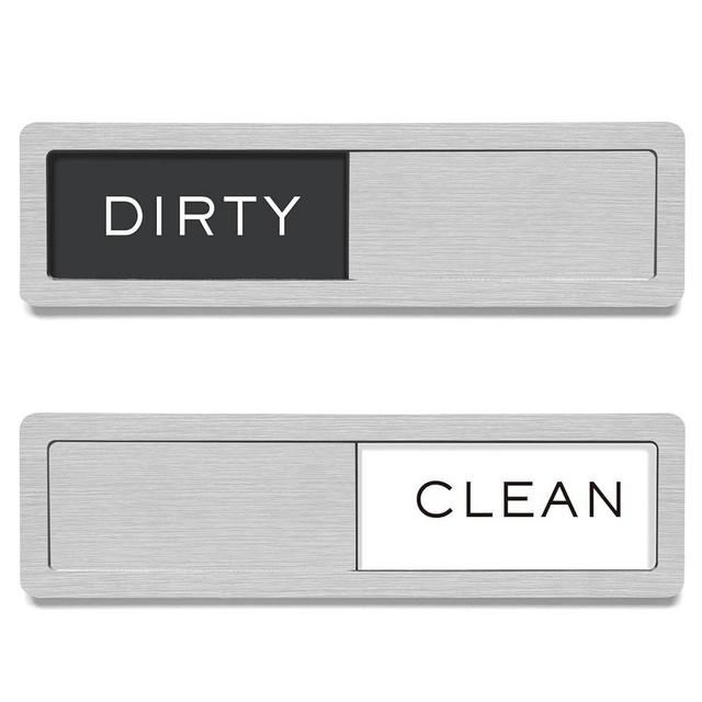 Rimaaiae Dishwasher Magnet Clean Dirty Sign, Strong Magnet Non-Scratch Clean Dirty Magnet for Dishwasher, Easy to Read & Slide, Kitchen Decor