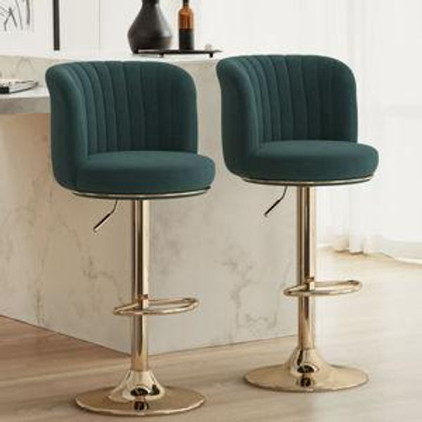 Mercer41 Upholstered Adjustable Height Counter Stool & Reviews | Wayfair