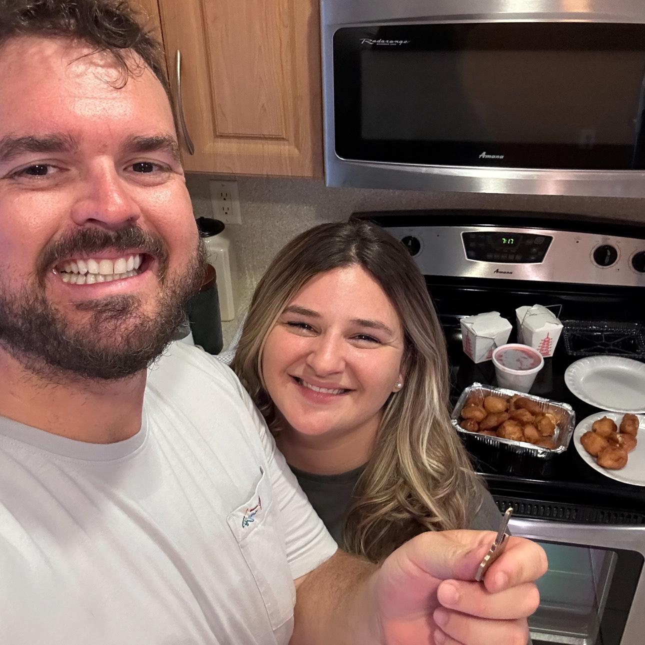 We got Chinese and our house keys 🥰