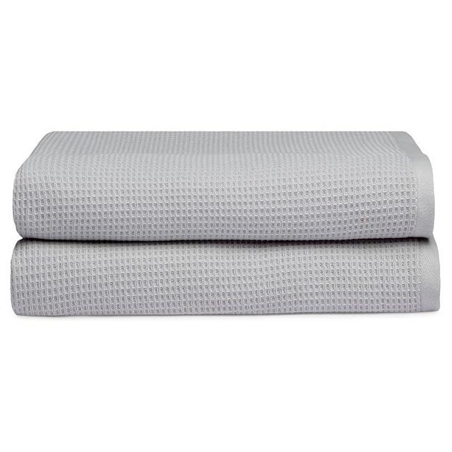 Cozy Earth Waffle Bath Sheets - 60% Cotton 40% Viscose from Bamboo Bath Sheets 40 x 65 Inches - Soft & Absorbent Terry, Reversible Mini Textured Waffle & Weave Pattern - 2 Pack