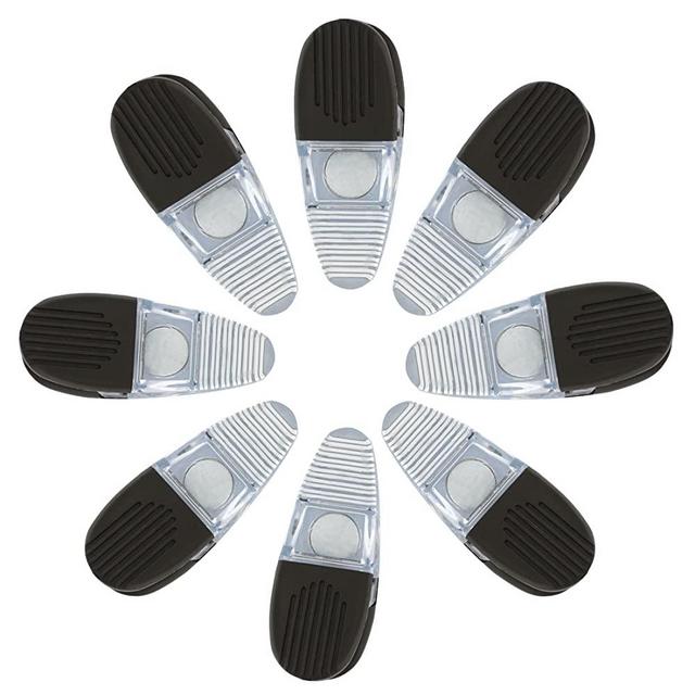VIP Home Essentials - Thick Plastic Clips With Neodymium Magnet - 3-1/4" Length - Durable Versatile All-Purpose (Clear)