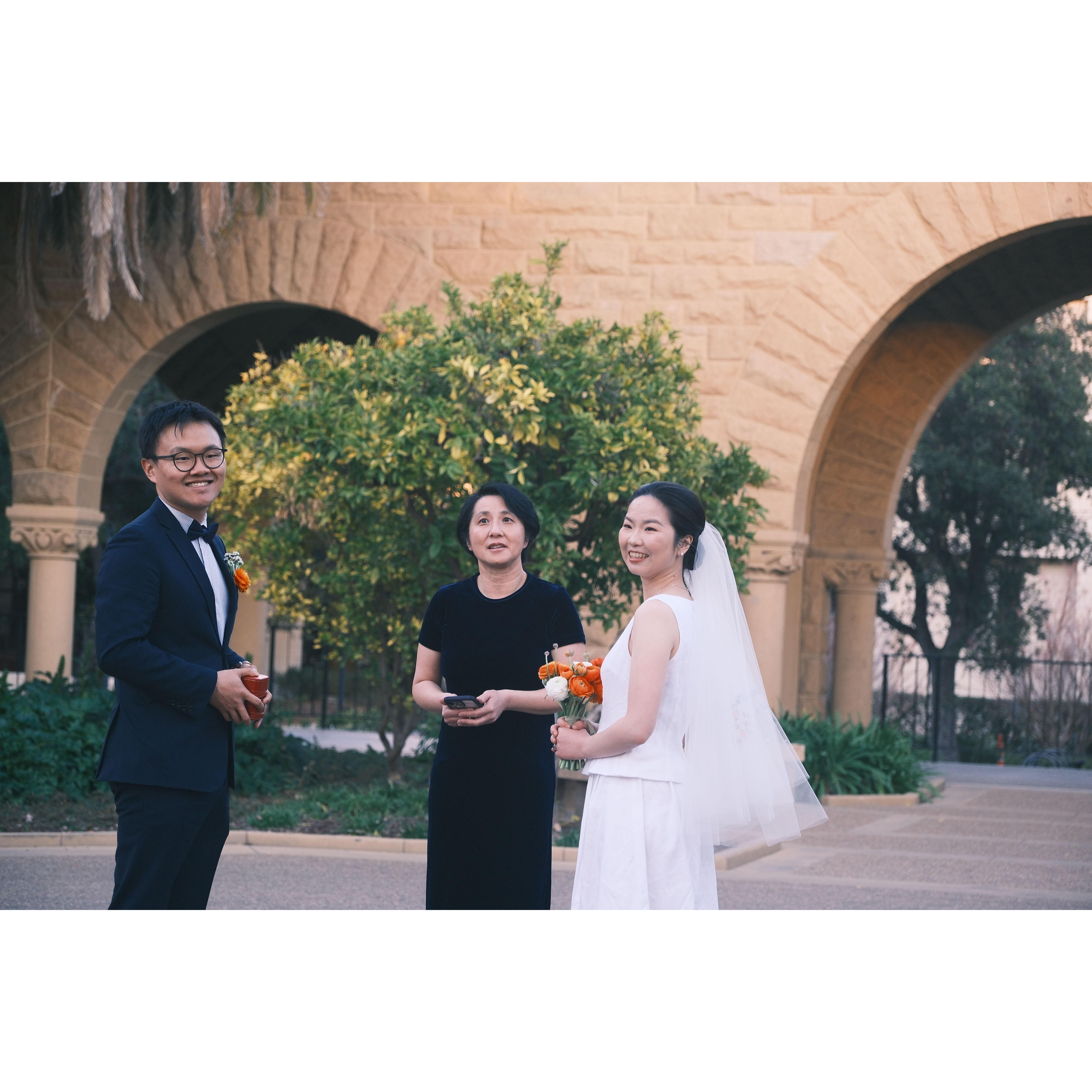 And we got married after a long journey.
