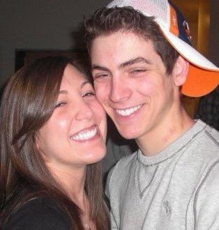One of our first photos together (playing beer pong!) 2009