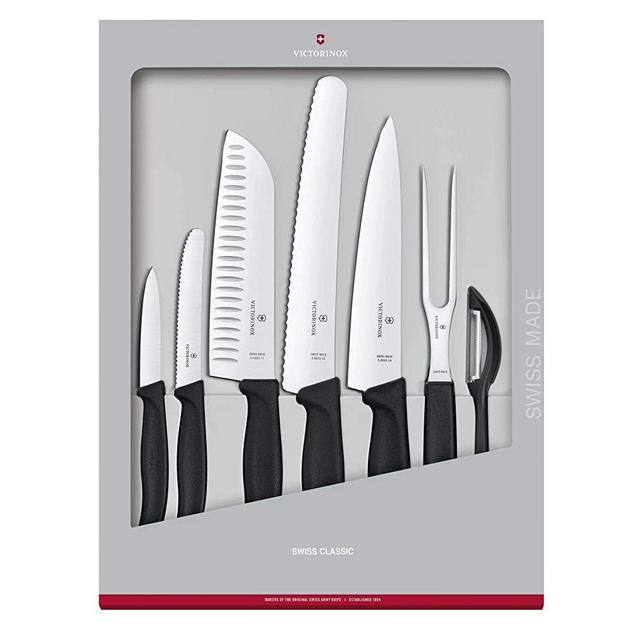 Victorinox Swiss Army 6.7133.7G Swiss Classic Knife Set Black Set of 7