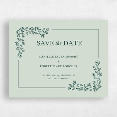 Forest, Green Wedding Save the Date - Kalispell Frame