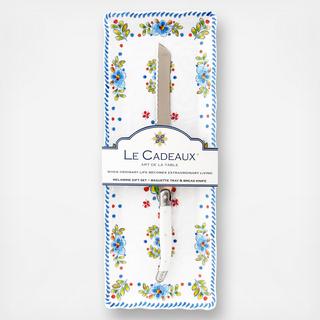 Madrid BPA Free Melamine Baguette Tray & Bread Knife