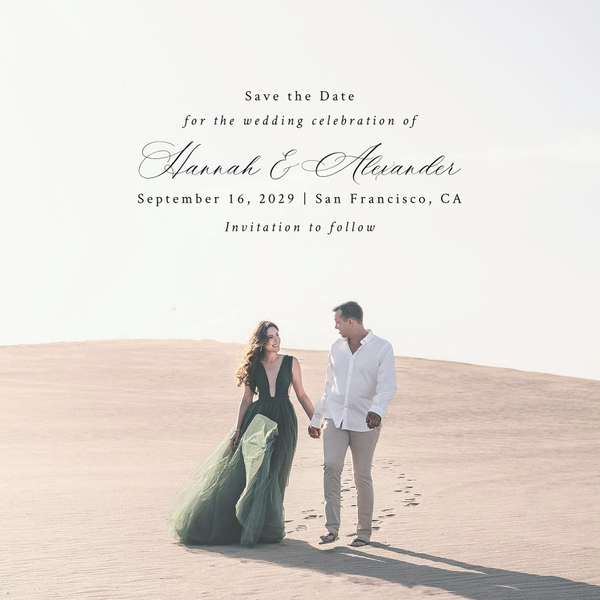 Lynx Photo | Black | Zola Save The Dates