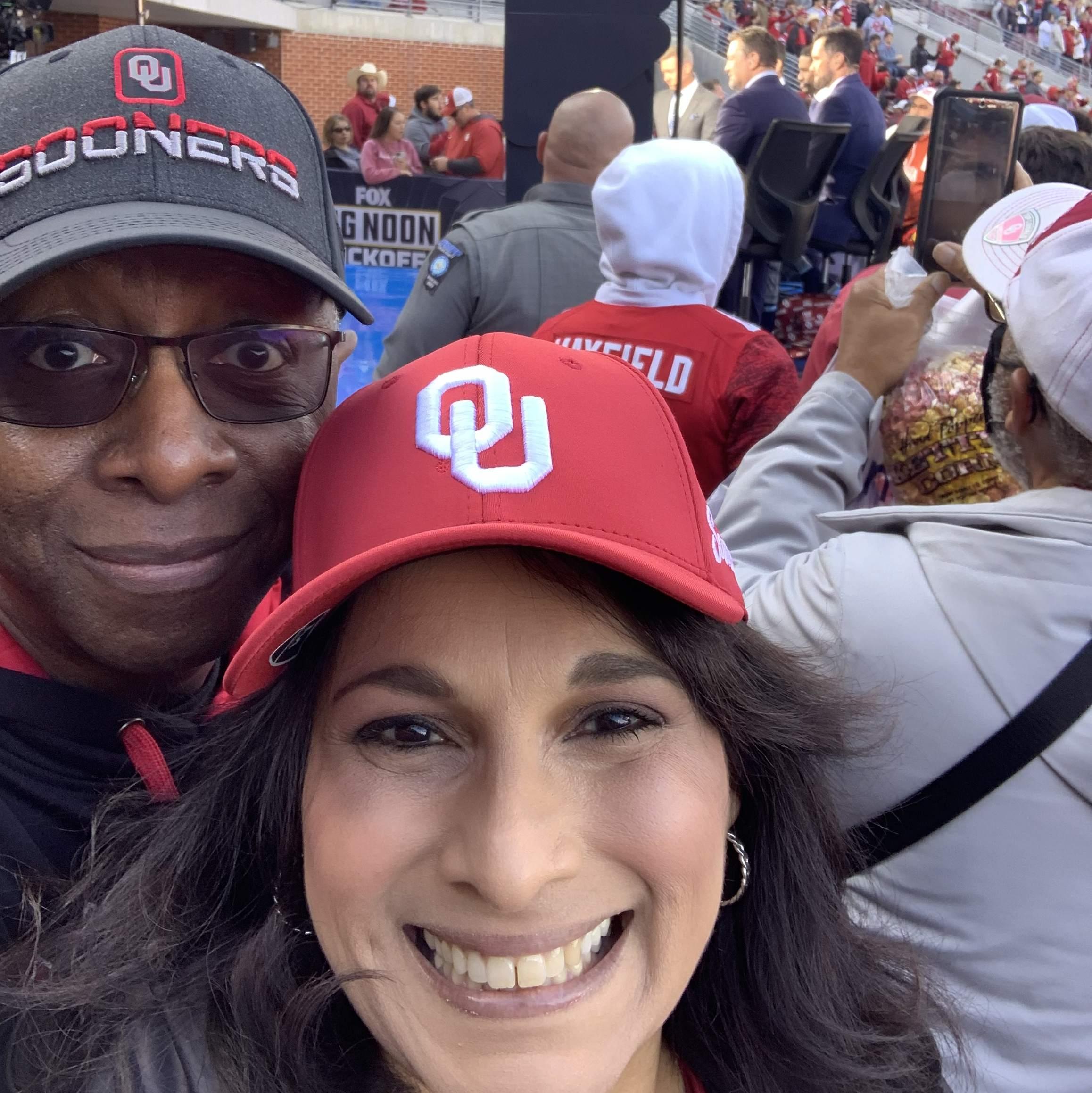 Our first college game in Norman, Oklahoma. Go SOONERS!!!