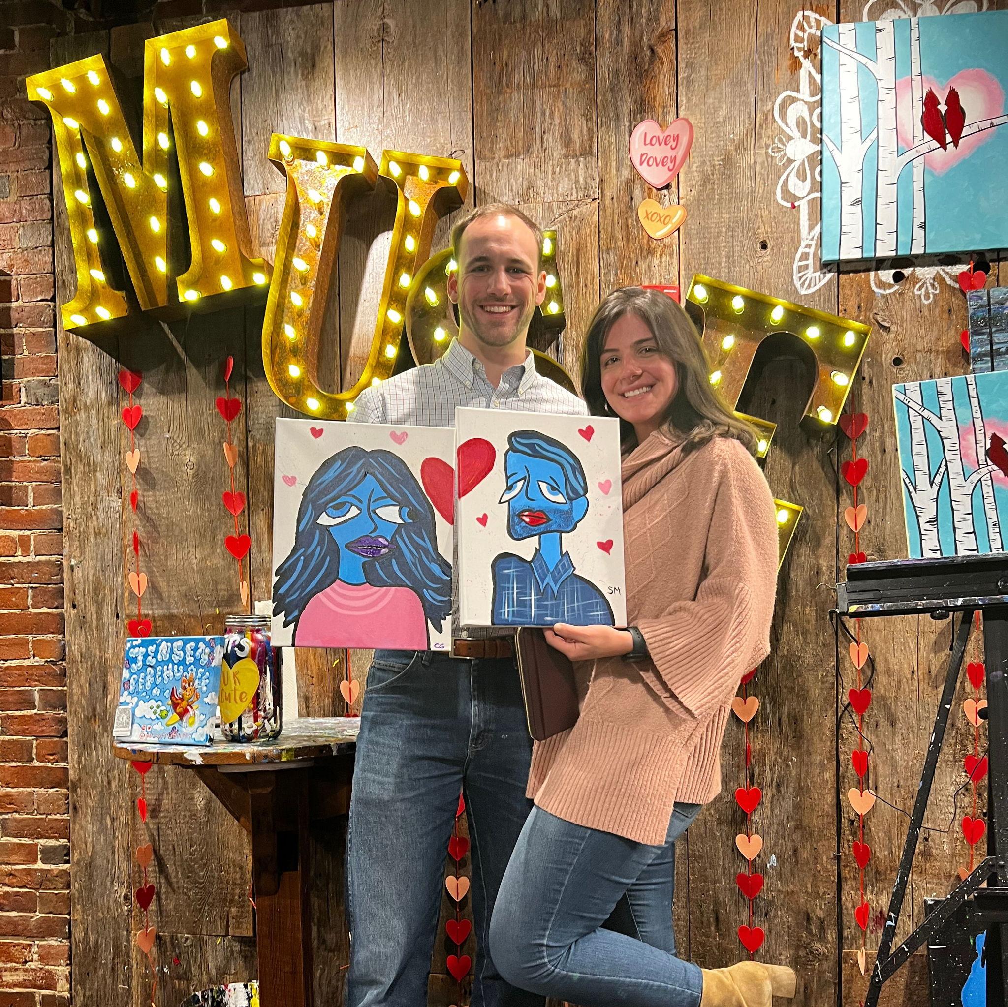 Our first Valentine's Day - Picasso Night