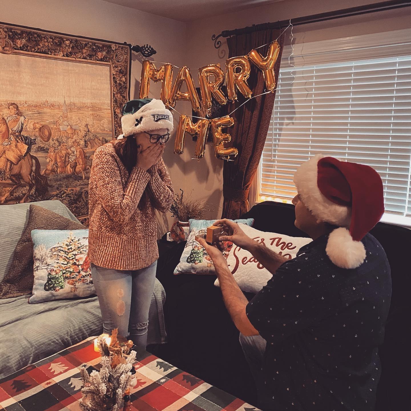 When he popped the question, 12/24/20