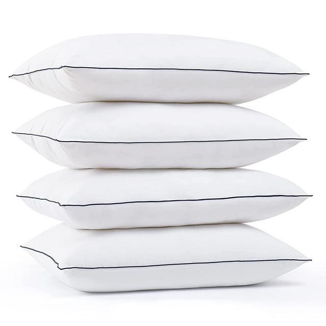 Obruosci Luxury Set of 6 Throw Pillow Inserts, 18 x 18 Hypoallergenic Ultra  Soft White Polyester Microfiber Durable Couch Cushion Fillers