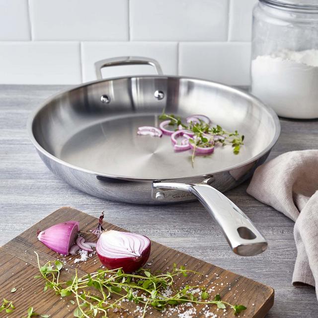 Sur La Table Classic 5-Ply Stainless Steel Skillet, 12"