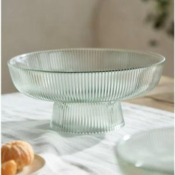 Glass Pedestal Serving Bowl