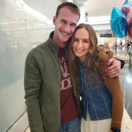 Caleb returning from his six-month deployment!