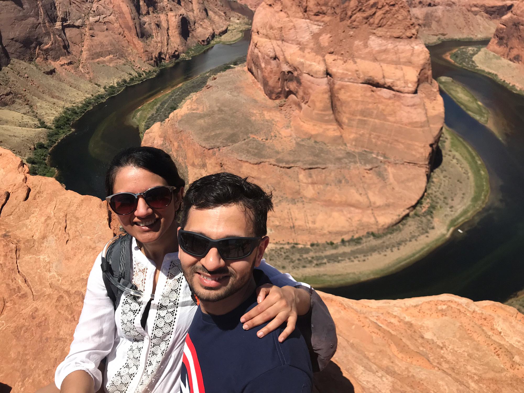At Horse shoe bend, AZ