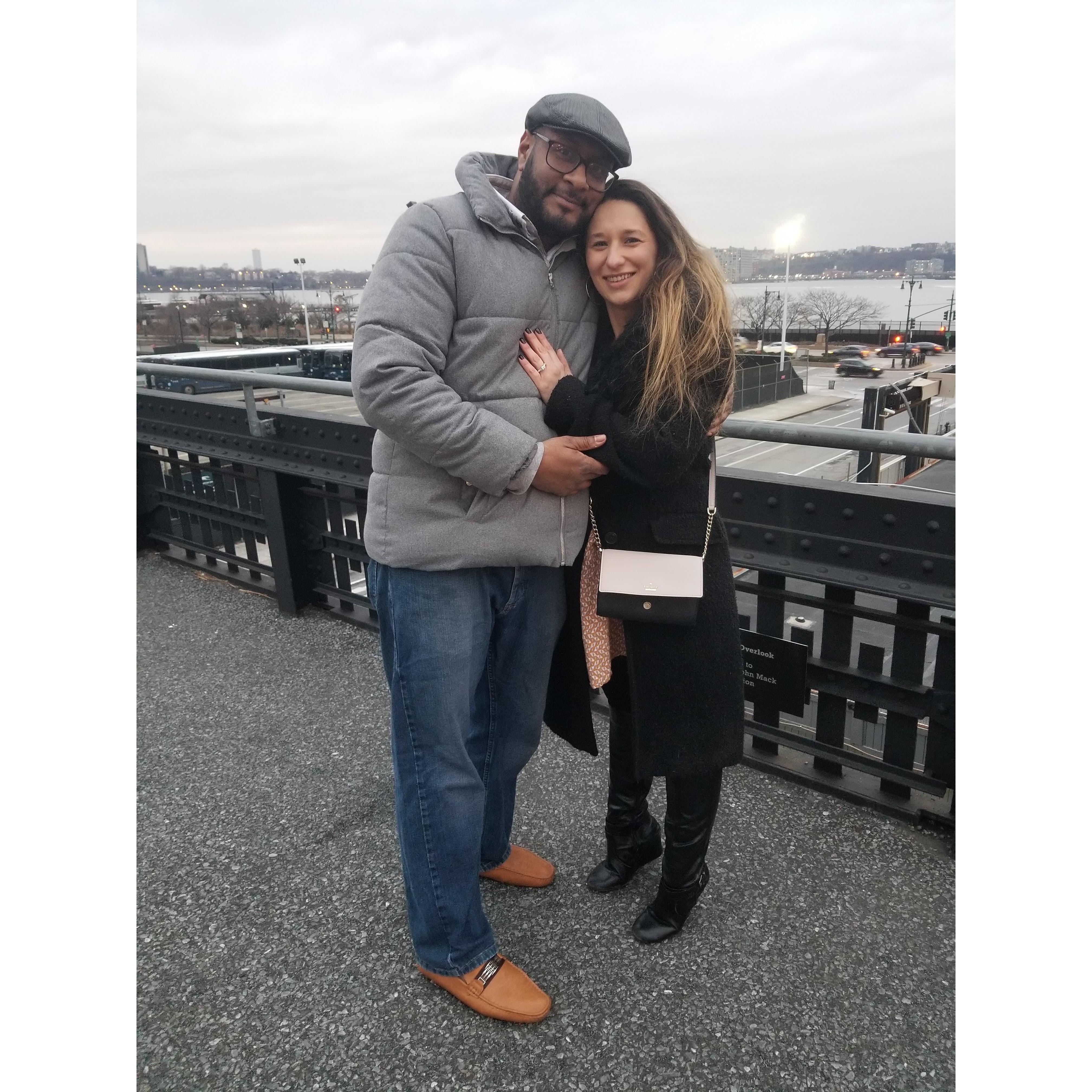 Right after he proposed. A stranger watched the proposal and offered to take the picture.