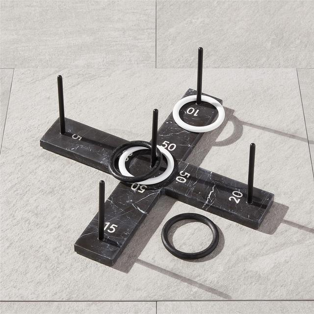 Black Marble Ring Toss Game