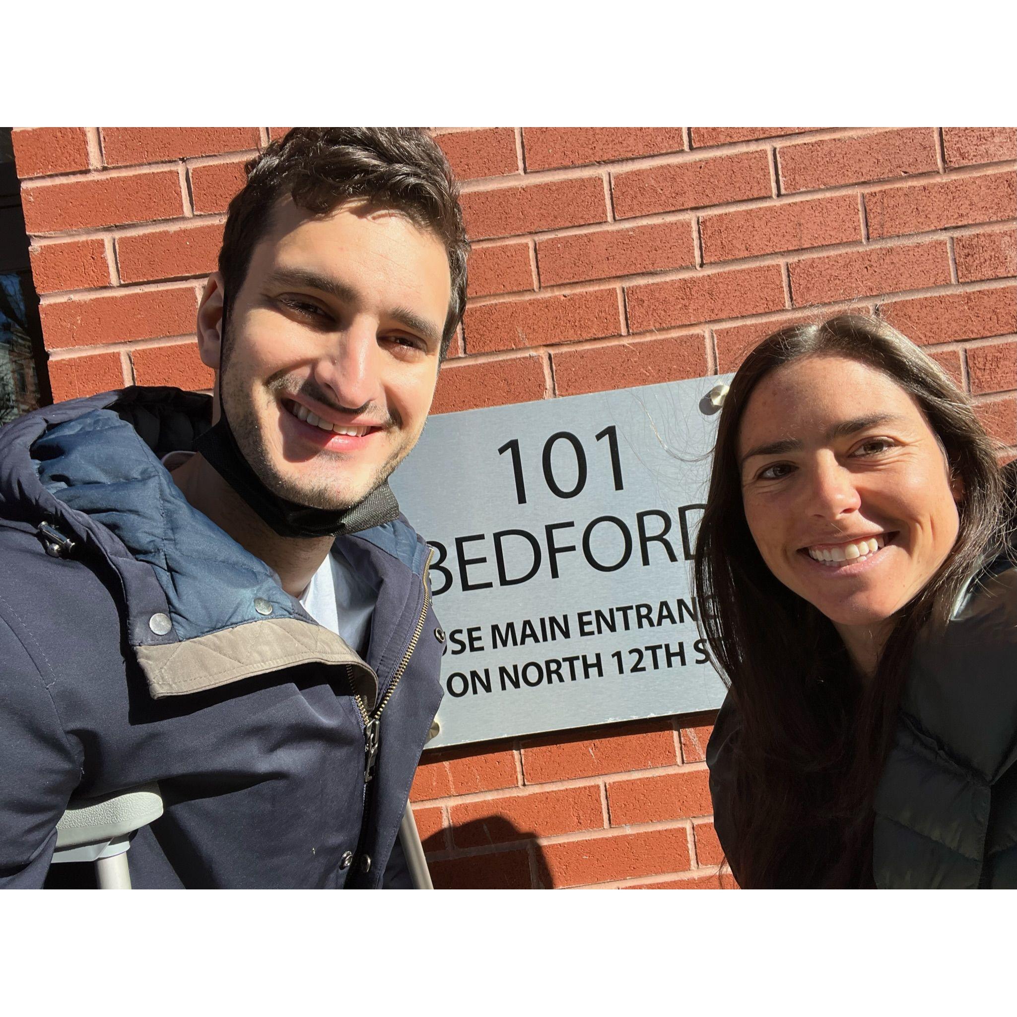 We signed our first lease together!