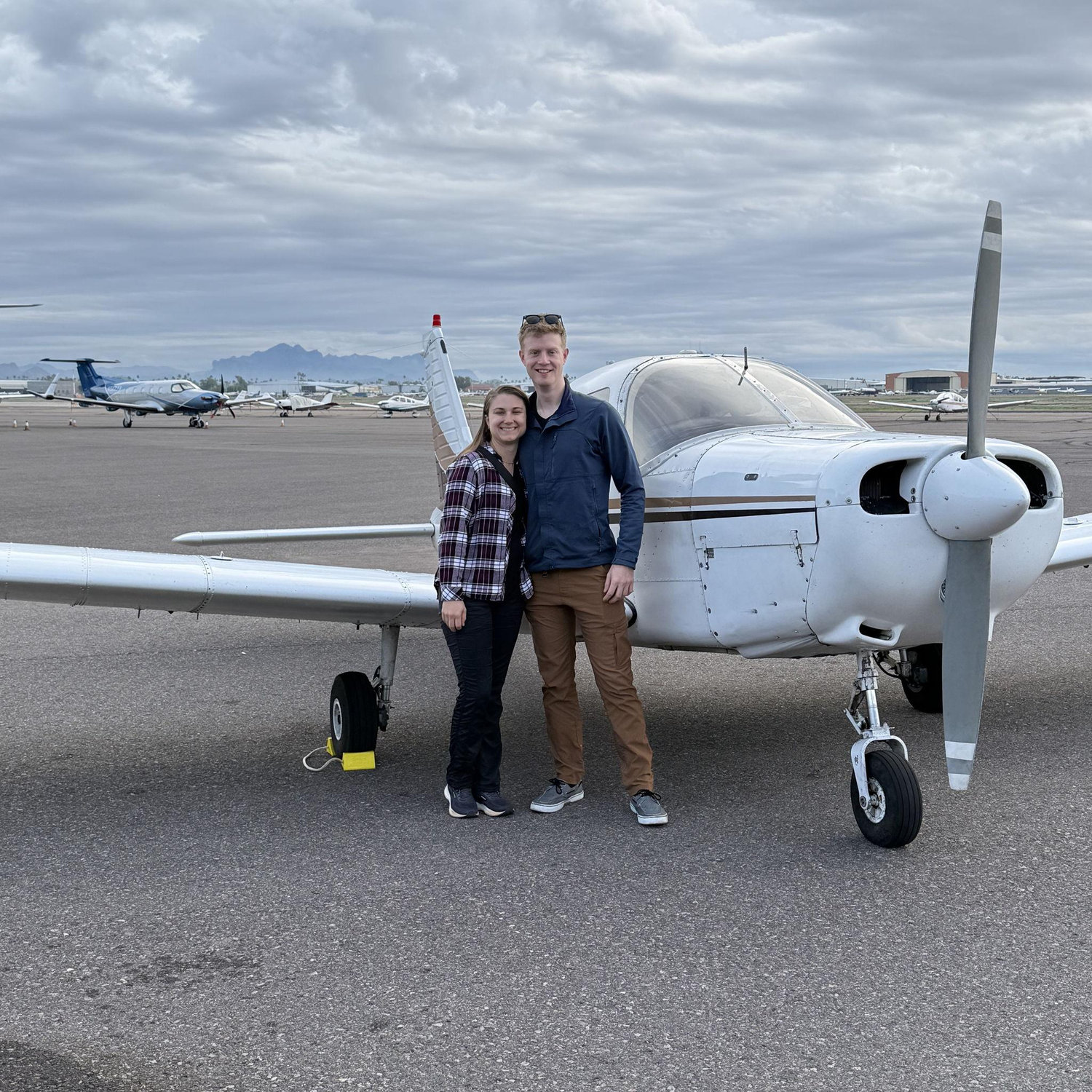 We got to fly this cute little plane!