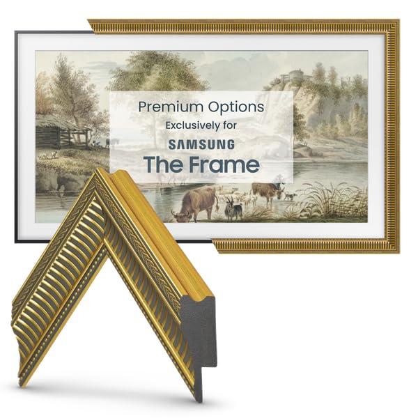 Deco TV Frames - Empire Gold Slim Frame Compatible ONLY with Samsung The Frame TV (43", Fits 2021-2025 Frame TV)