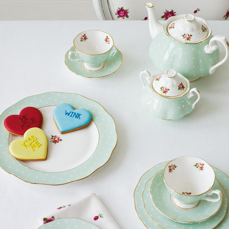 Royal Albert, Polka Rose 3-Piece Teapot Set | Zola