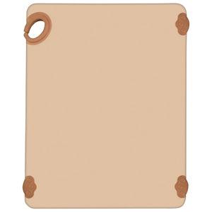 Winco Non-Slip Cutting Board with Hook, 15" x 20" x 1/2", Brown